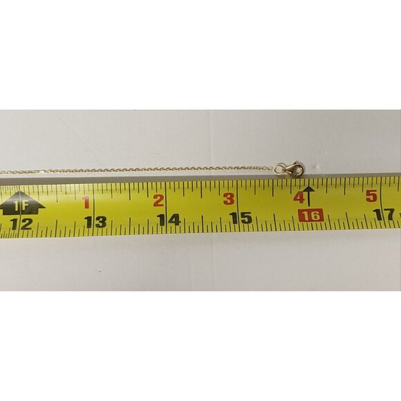 925 SILVER GOLD TONE DIAMOND CROSS PENDANT NECKLACE 16" CHINA - Picture 11 of 11